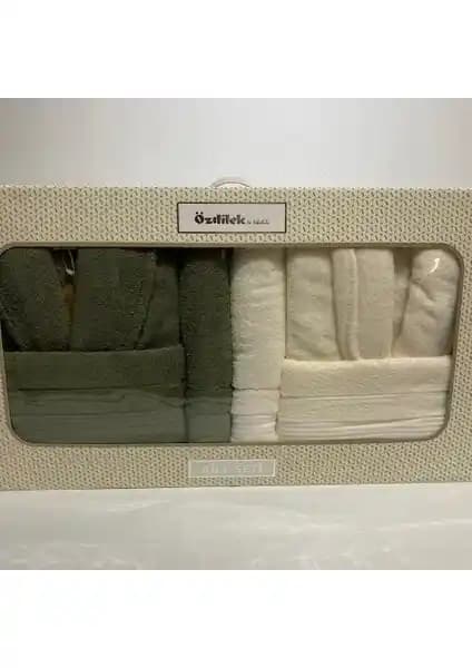 Özdilek Trendy Aile Bornoz Seti: Şık ve Konforlu Pamuklu Bornozlar ve Havlular