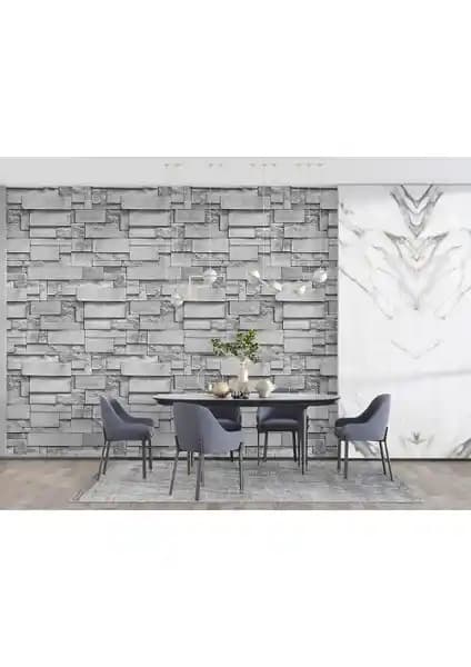 Özel Duvarlar Golden Golden 3 Boyutlu Taş Desen Duvar Kağıdı 13251 ile Modern Mekanlar Yaratın