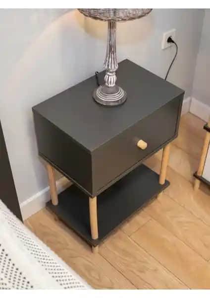 Peka Düşer Kapaklı Raflı Modern Komodin Yatak Odası Dekorasyonunda Şıklık ve İşlevsellik