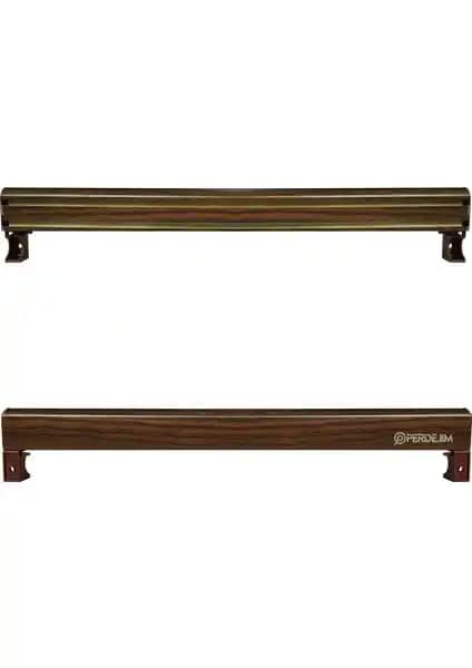 Perdejim Ceviz Dekoratif Perde Kornişi: Estetik ve Dayanıklı Modern Perde Aksesuarı