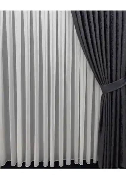 Perhal Keten Titi İnce Yağmur Desenli Perde: Modern ve Dayanıklı Zarif Tasarım