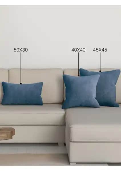 Perle Home Daily Serisi Derin Mavi Kırlent Kılıfı Şık ve Dayanıklı Ev Dekorasyonu İçin