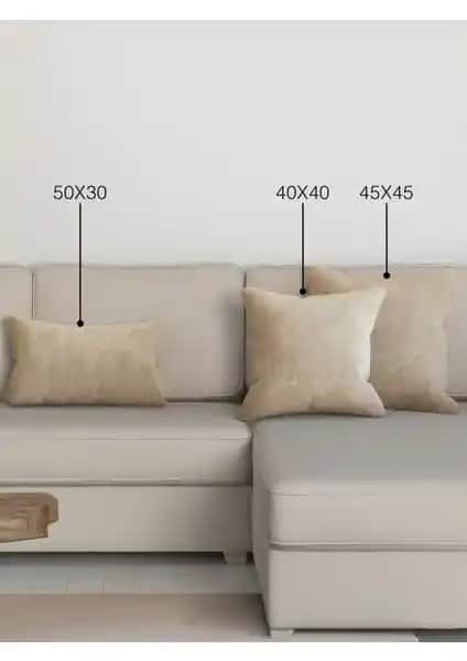 Perle Home Günlük Serisi Bej Kırlent Kılıfı Ev Dekorasyonuna Zarif Dokunuş