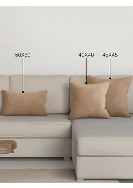 Perle Home Günlük Serisi Sahra Rengi Kırlent Kılıfı Şık ve Dayanıklı Ev Dekorasyonu Ürünü