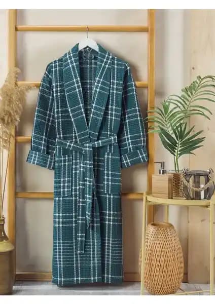 Philippus Yazlık Ekose Erkek Şal Yaka Bornoz – Konfor ve Şıklık Bir Arada
