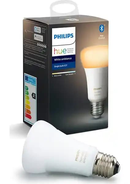 Philips Hue Beyaz Ambiyans Akıllı Bluetooth Ampul E27 - Modern ve Enerji Verimli Aydınlatma Çözümü