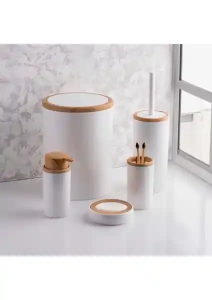 Porsima Beyaz 5'li Banyo Takımı: Modern ve Şık Banyo Dekorasyonu İçin Uygun Çözüm