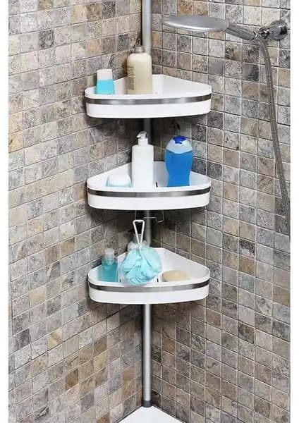 Primanova Fına Köşe Seti Beyaz Modern ve Ayarlanabilir Köşe Raf Sistemi