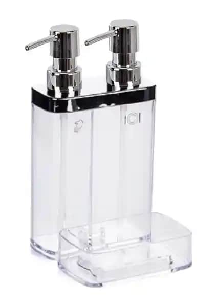 Primanova Viva İkili Sıvı Sabunluk Seti Mutfak ve Banyo İçin Şık ve Dayanıklı Çözüm