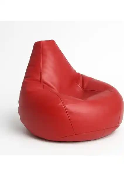 Pufumo Deri Armut Koltuk Kırmızı Modern Tasarım ve Dayanıklı Malzeme ile Şıklık Sunar