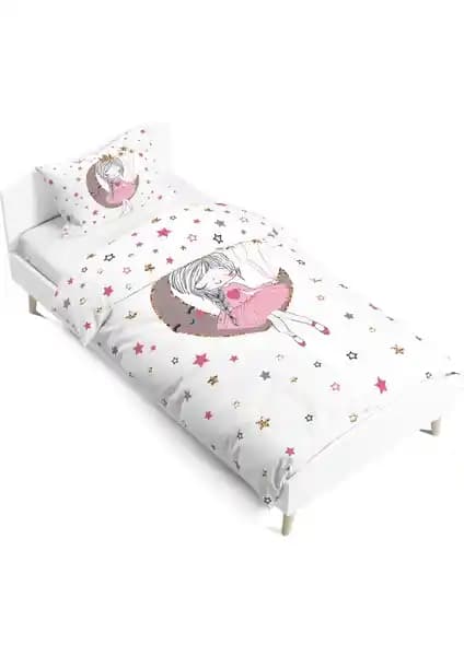 Pusula Home Ayda Oturan Kız Çift Taraflı Dijital Baskılı Tek Kişilik Nevresim Takımı