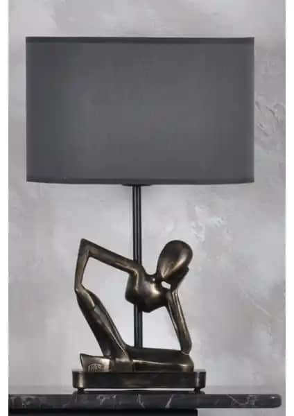 Qdec Modern İnsan Abajuru Gold Gri Şık ve Fonksiyonel Tasarım Özellikleri