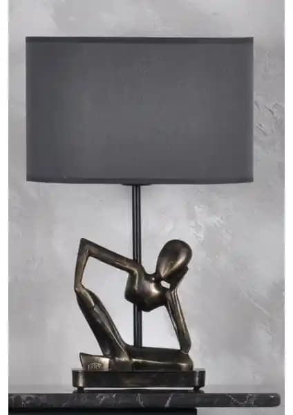 Qdec Modern İnsan Abajuru Gold Gri Şık ve Fonksiyonel Tasarım Özellikleri