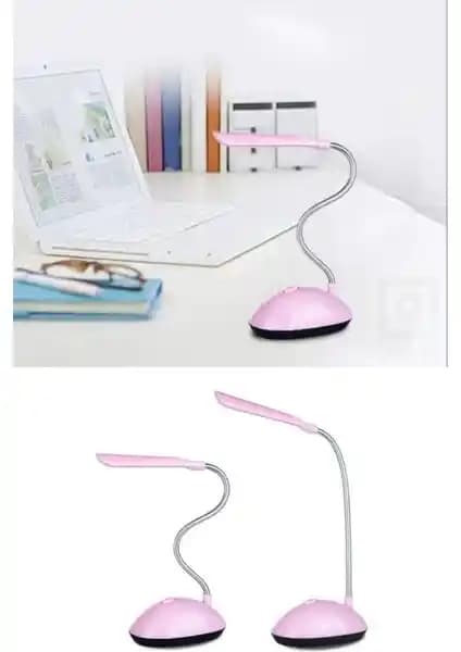 Qniay Pilli Bükülebilir LED Masa Lambası Pembe – Şık ve Taşınabilir Aydınlatma Çözümü