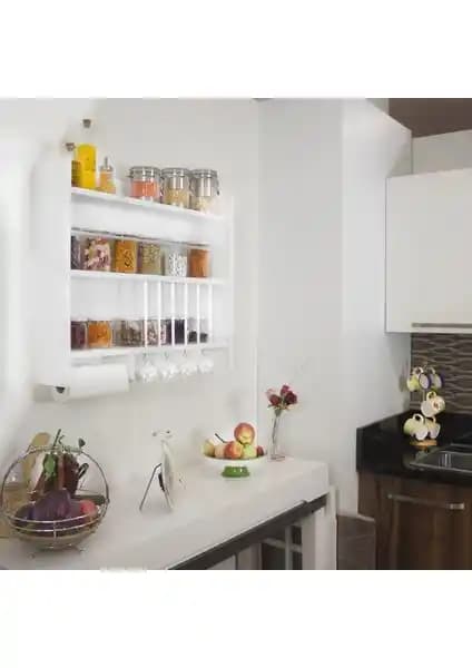 Quickbuy Ahşap Mutfak Dolabı Terek Rafı: Modern ve İşlevsel Bir Mutfak Çözümü