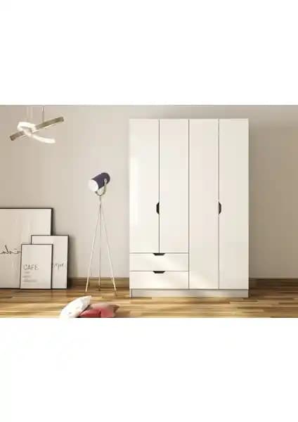 Rabi Mobilya Modern Style 4 Kapak 2 Çekmeceli Gardırop ile Fonksiyonel ve Estetik Çözüm
