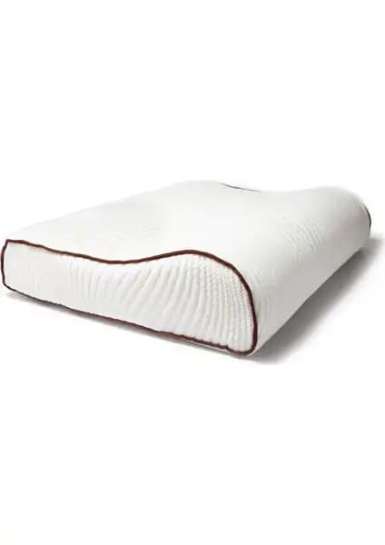 Rahatsan Şerit Kahve Boyun Destekli Visco Yastık: Sağlıklı ve Konforlu Uyku İçin Tasarlandı