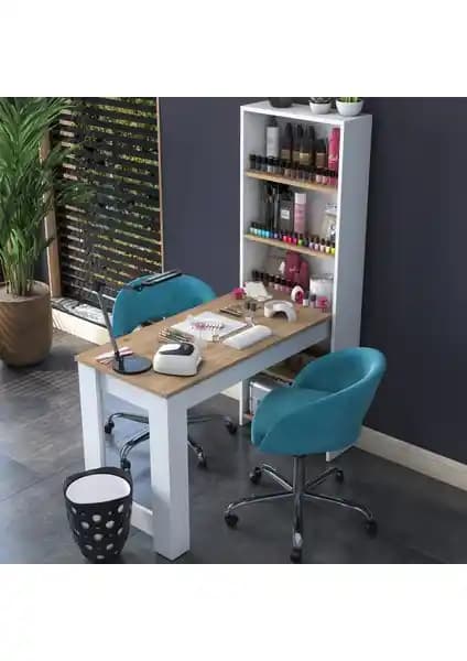 Rani BJ113 Raflı Manikür ve Makyaj Masası: Şık ve Fonksiyonel Tasarım Özellikleri