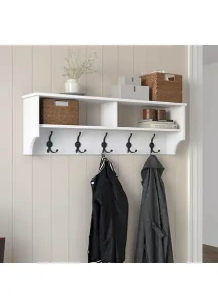 Rani P2 Modern Portmanto Duvar Askısı Beyaz 120 Cm Şıklık ve İşlevselliğin Buluşması