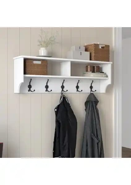 Rani P2 Modern Portmanto Duvar Askısı Beyaz 120 Cm Şıklık ve İşlevselliğin Buluşması