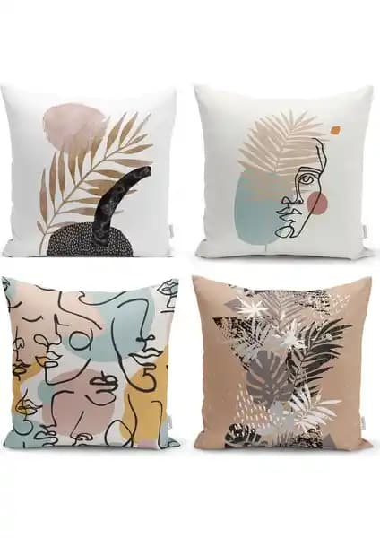 RealHomes Bohem Motifli 4'lü Yastık Kılıfı Seti ile Evinize Renk ve Şıklık Katın