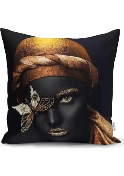 RealHomes Gold Siyahı Kadın Özel Tasarımlı Dekoratif Yastık Kırlent Kılıfı Ürün Özellikleri ve Dekorasyon Fırsatları