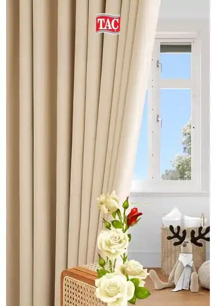 RechHome 4 Katmanlı Bej Güneşlik Perde: Modern ve Çok Fonksiyonlu İç Mekan Perdesi