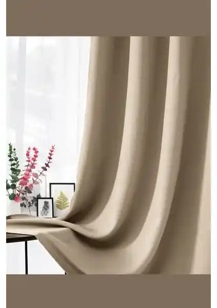 RechHome Taç Blackout Bej Perde: Modern Tasarım ve Yüksek Performanslı Karartma Çözümü