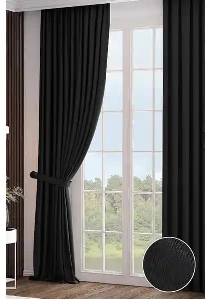 RechHome Taç Siyah Fon Perde Modern Tasarım ve Kaliteyle Şık Mekânlar Yaratın