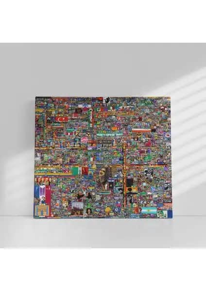 Reddit R Place Kanvas Tablo NFT: Modern Dekorasyon İçin Estetik ve Dayanıklı Sanat Eseri