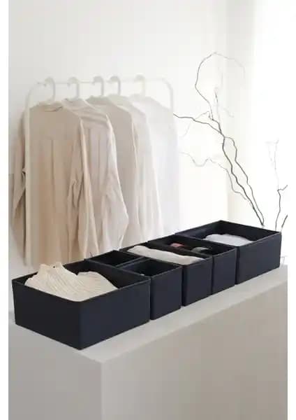 Rek Home 6'lı Lacivert Çocuk Odası Düzenleyici Seti ile Dekoratif ve Fonksiyonel Saklama