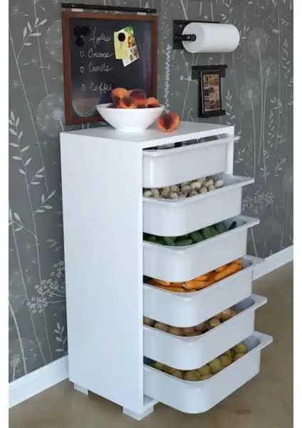 Remaks Çok Amaçlı Sepetli Dolap Beyaz Modern Tasarım ve Fonksiyonellik