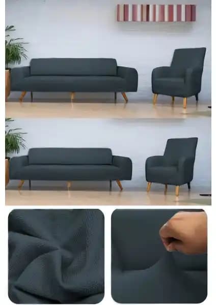 RiselErHome Lastıklı Esnek Koltuk Kanepe Kılıfı Takımı: Pratik ve Estetik Koltuk Koruma Çözümü