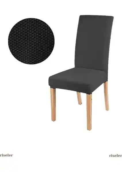 Riselherhome Balpeteği Desenli Likra Kumaşlı Yıkanabilir Sandalye Örtüsü