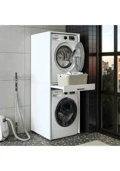 Roomart Çamaşır ve Kurutma Makinesi Dolabı: Modern ve Fonksiyonel Banyo Depolama Çözümü