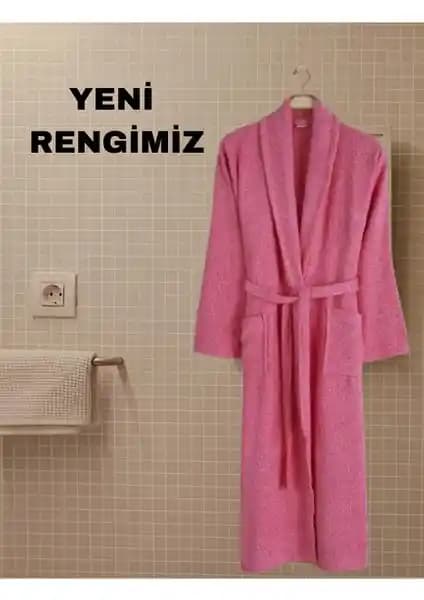 Rozet Tekstil Narçiçeği 4XL Büyük Beden Pamuklu Şal Yaka Bornoz Konfor ve Şıklık