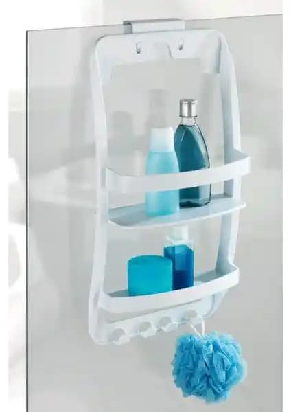 Saban Plastik Beyaz Banyo Rafı Modern ve Dayanıklı Tasarımıyla Pratik Çözüm