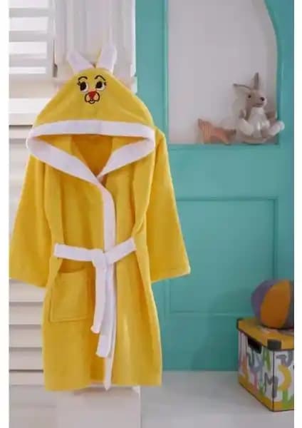 Safir Home Tekstil Tiny Tavşan Kulaklı Kapüşonlu Çocuk Bornozu - Konfor ve Eğlence Bir Arada