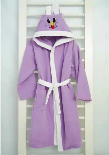 Safir Home Tiny Tavşan Kulaklı Kapüşonlu Çocuk Bornozu: Yumuşak ve Eğlenceli Tasarım