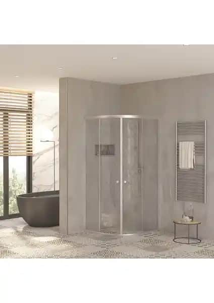 Sanica Orbit Cam Duşakabin Oval 5 mm Şeffaf Modern ve Dayanıklı Banyo Çözümü