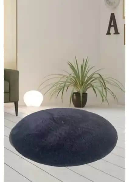 Sarar Yuvarlak Peluş Banyo Paspas Takımı Siyah Konfor ve Estetik Sunar