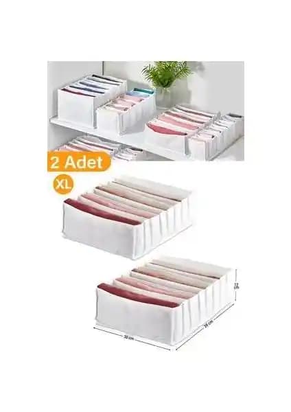 Serstil 2 Adet Xlarge 8 Gözlü Çekmece İçi Düzenleyici Organizerleri Yüksek Kapasiteli Depolama