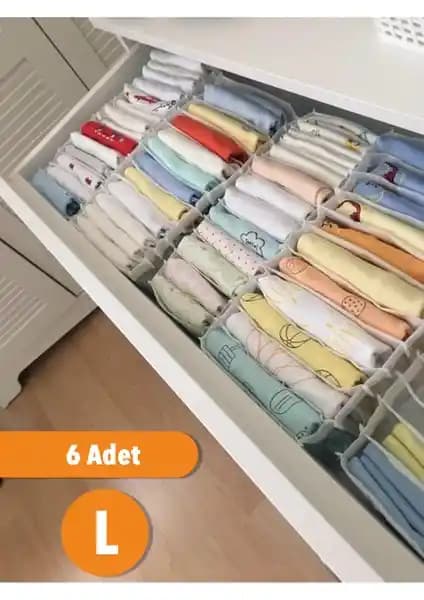 Serstil 6 Adet Büyük 8 Gözlü Çekmece Organizerleri ile Eşyalarınızı Kolayca Düzenleyin