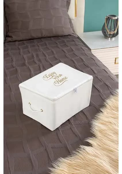 Serstil Mini Boy Baskı Detaylı Beyaz Hurç ile Pratik ve Şık Depolama Çözümü