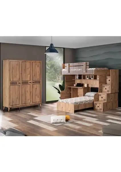 Setay Natural Ranza Karyola ve Dolap Takımı Modern Yaşam Alanları İçin Fonksiyonel Çözüm