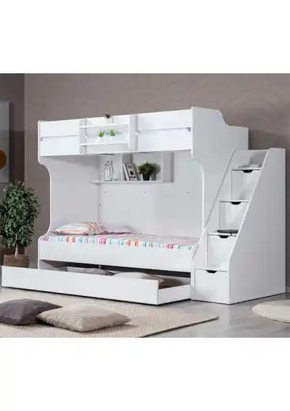 Setay Ranza Kardem Yavrulu Beyaz: Modern ve Güvenli Çocuk Odası Yatak Çözümü