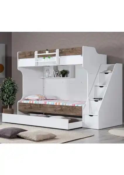 Setay Ranza Kardem Yavrulu Ranza Ceviz Renkli Modern ve Dayanıklı Yatak Odası Mobilyası