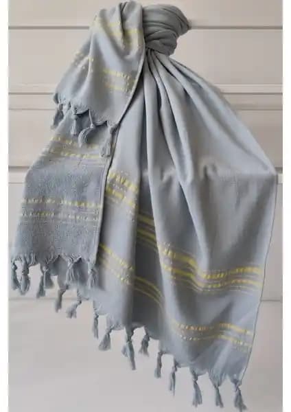 Sevim Tek Yüzlü Pamuk Havlu Peştemal Indigo Şıklık ve İşlevselliğin Buluşması