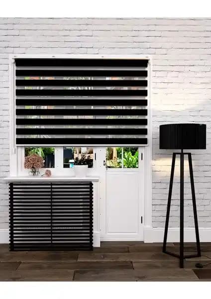 Sezerler Perde Siyah Zebra Perde 80x200 Modern ve Pratik Kullanım İçin Uygun