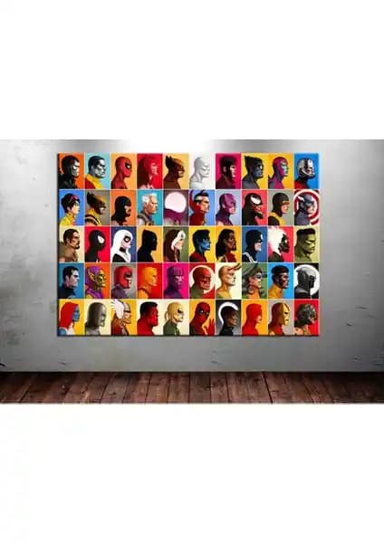 Sibiro Marvel Karakterleri OZL32 Çocuk ve Koleksiyonerler İçin Dayanıklı Duvar Sanatı